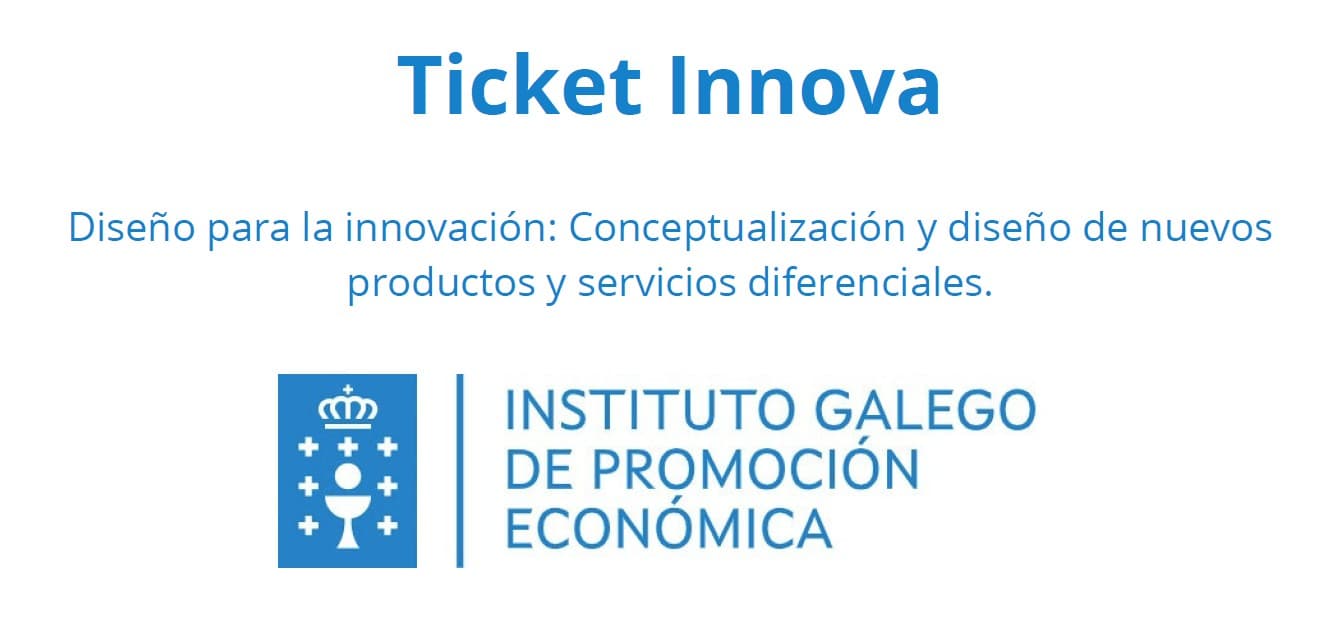 Ticket Innova — Diseño para la innovación · Instituto Galego de Promoción Económica (Igape).
